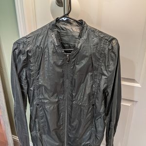 All Saints Bomber Windbreaker Grey Sz Small